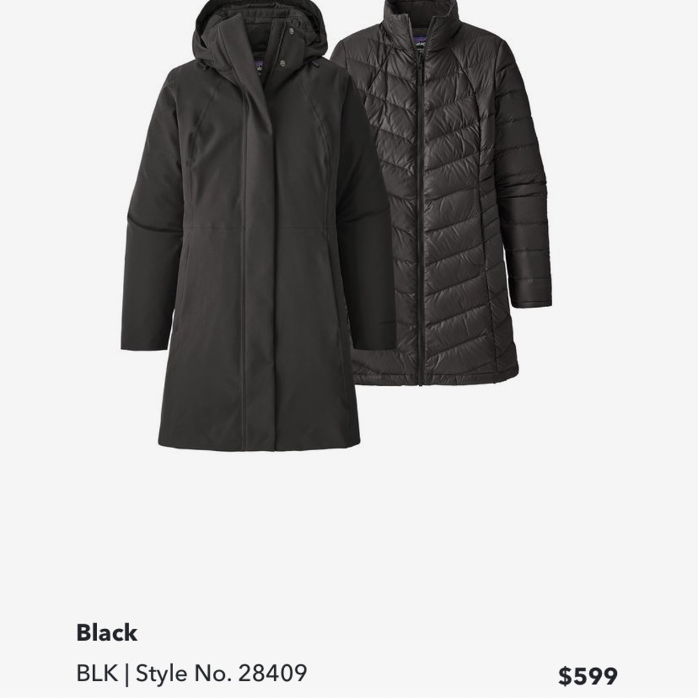I’m selling my Patagonia coat (size small… it’s a 2-in-1 coat), lightly worn